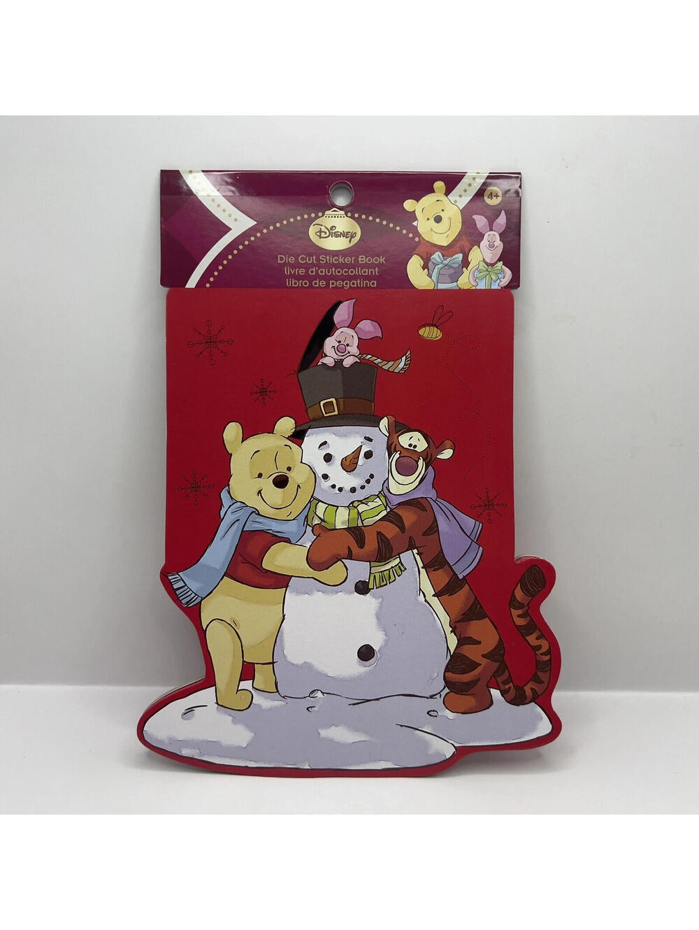 Disney Winnie The Pooh Die Cut Sticker Pad Book Christmas Winter Holidays